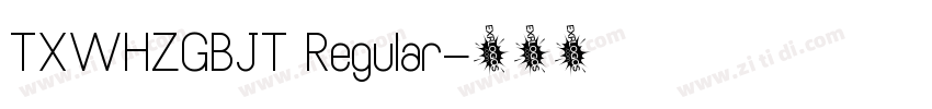TXWHZGBJT Regular字体转换